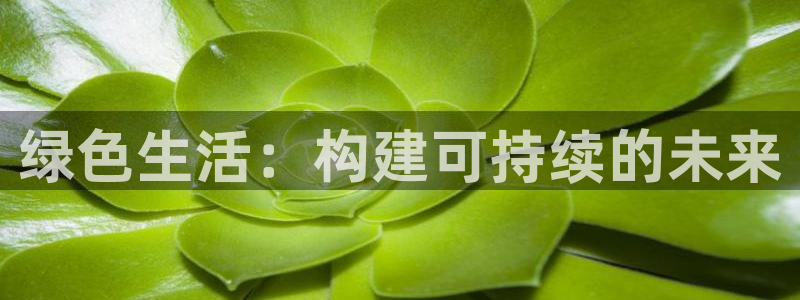 新航娱乐代理：绿色生活：构建可持续的未来